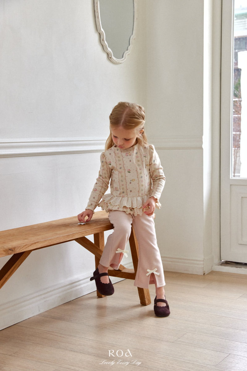 Roa - Korean Children Fashion - #discoveringself - Ribbon Bootcut Pants - 4