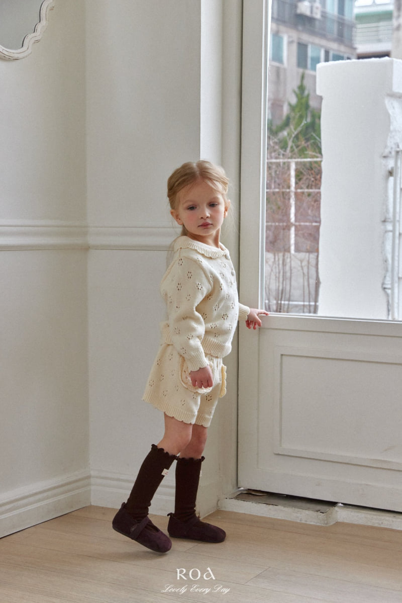 Roa - Korean Children Fashion - #fashionkids - Punching Knit Set - 2