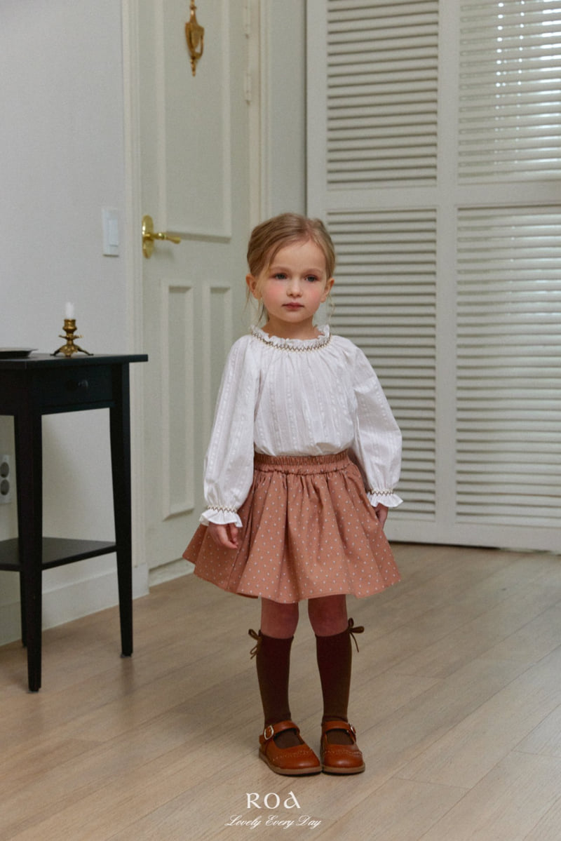 Roa - Korean Children Fashion - #kidsshorts - Smocked Printed Blouse - 8