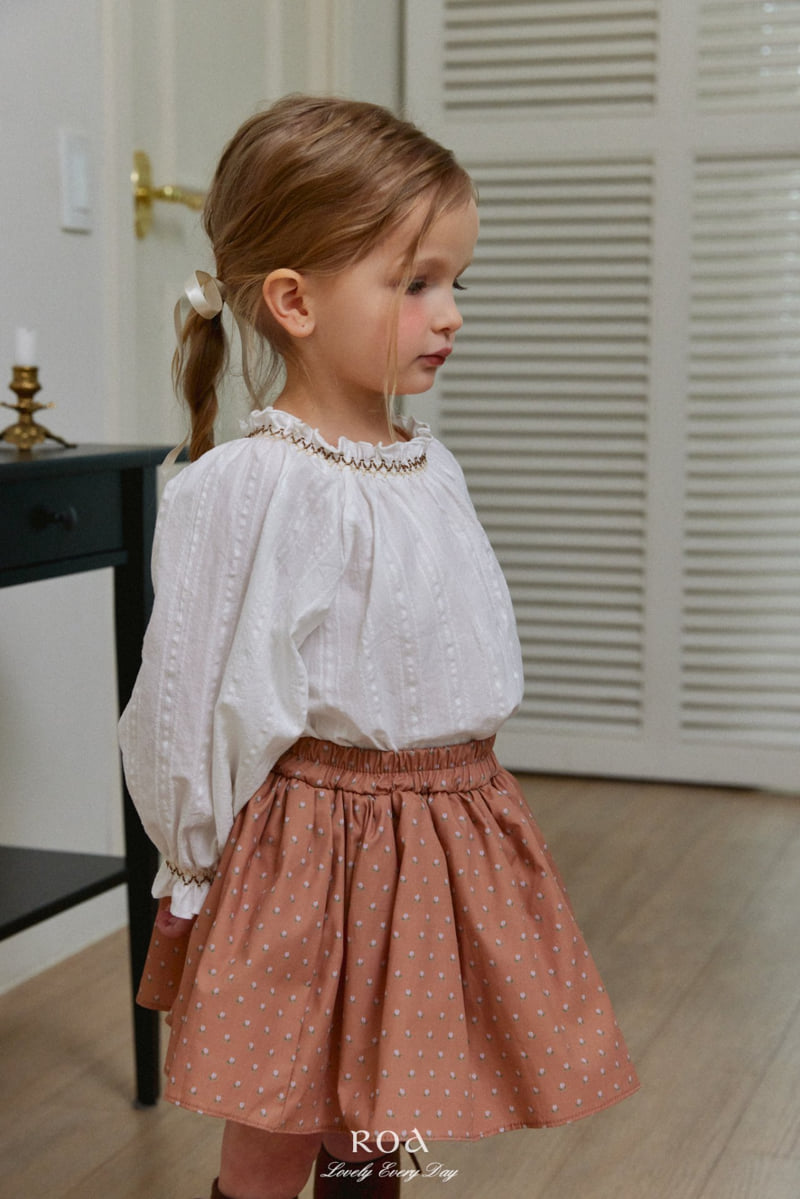 Roa - Korean Children Fashion - #kidsstore - Smocked Printed Blouse - 9
