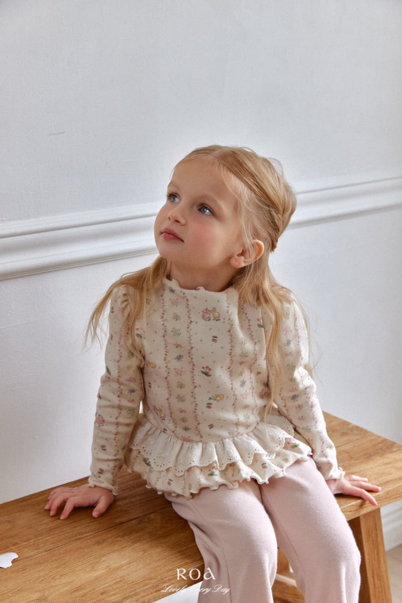 Roa - Korean Children Fashion - #kidzfashiontrend - Spring Lace Frill Tee - 7