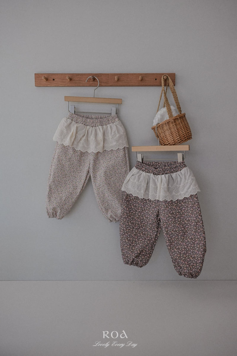Roa - Korean Children Fashion - #magicofchildhood - Floral Printed Jogger Pants - 8