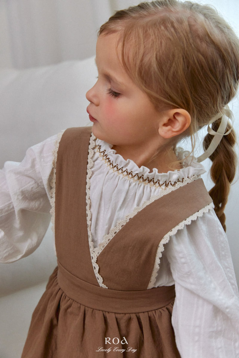 Roa - Korean Children Fashion - #magicofchildhood - Spring Lace Strap Suspender Skirt - 4