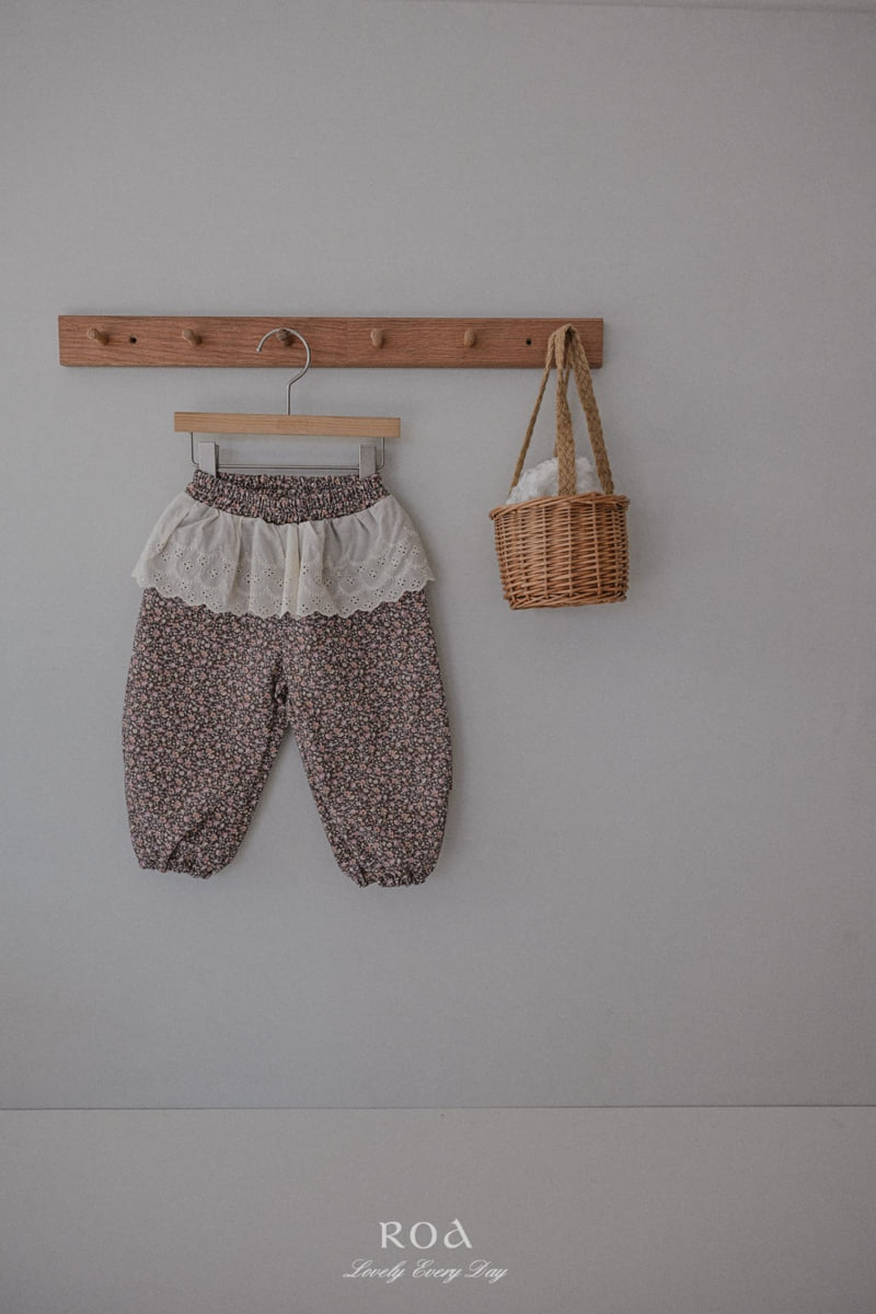 Roa - Korean Children Fashion - #minifashionista - Floral Printed Jogger Pants - 9
