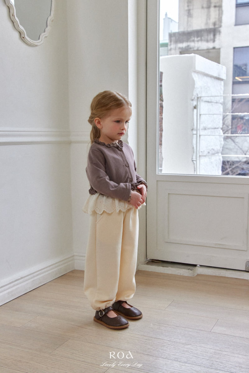 Roa - Korean Children Fashion - #prettylittlegirls - Lace Hem Jogger Pants - 6