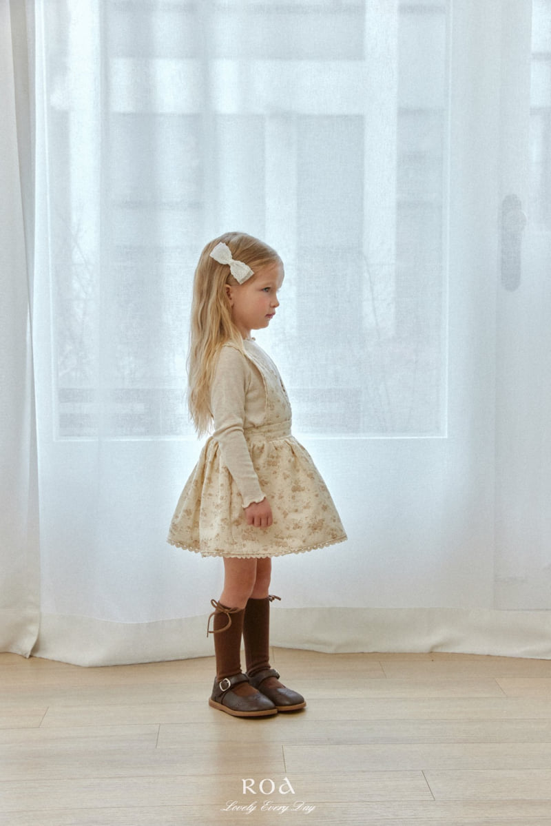 Roa - Korean Children Fashion - #stylishchildhood - Spring Lace Strap Suspender Skirt - 8