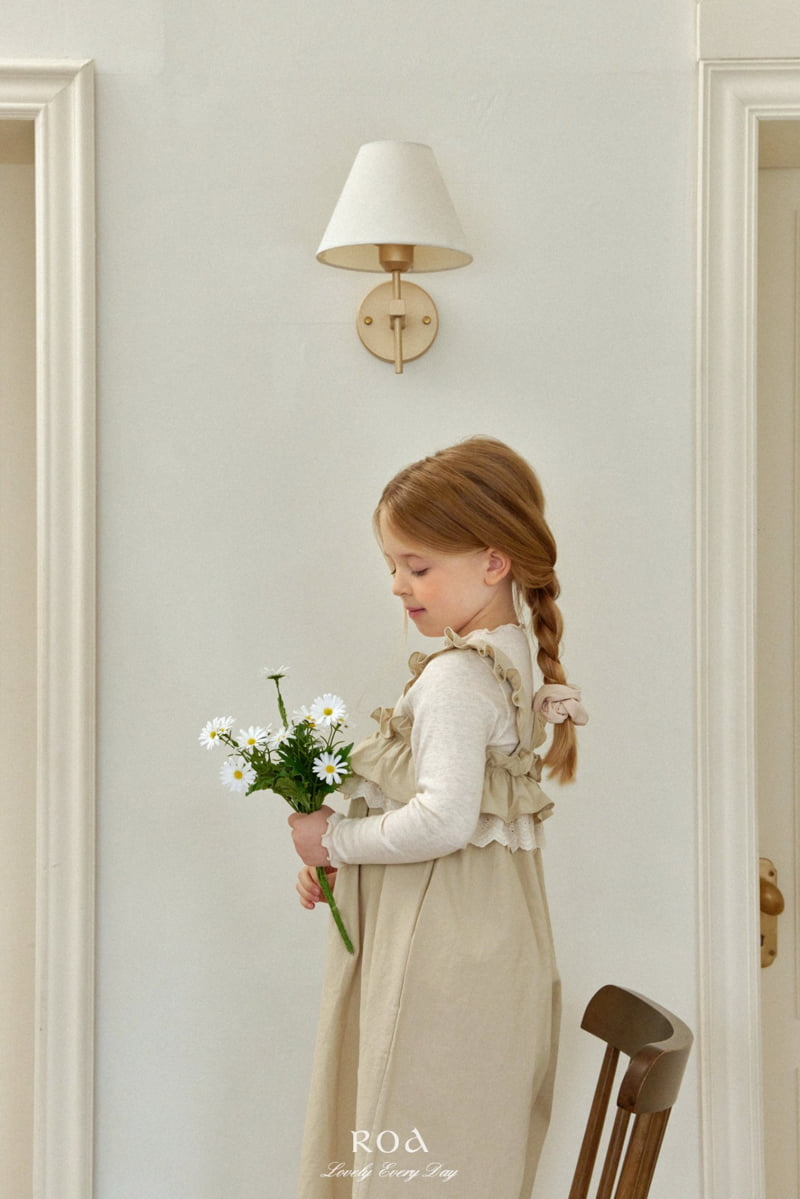 Roa - Korean Children Fashion - #stylishchildhood - Lace Frill Overalls - 6