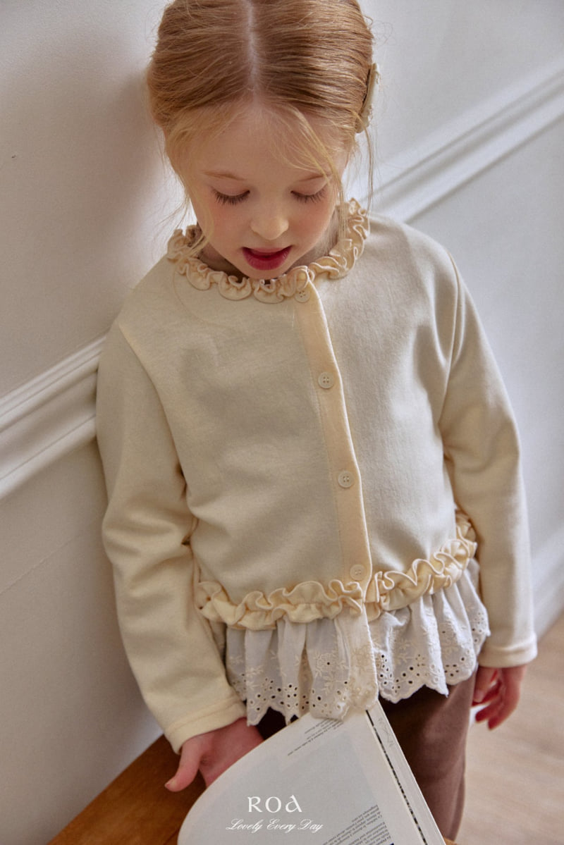 Roa - Korean Children Fashion - #stylishchildhood - Lace Frill Cardigan - 5