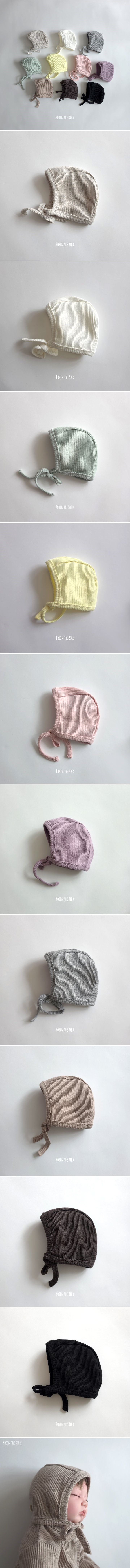 Saerobin - Korean Baby Fashion - #babyfashion - Ribbed Round Bonnet