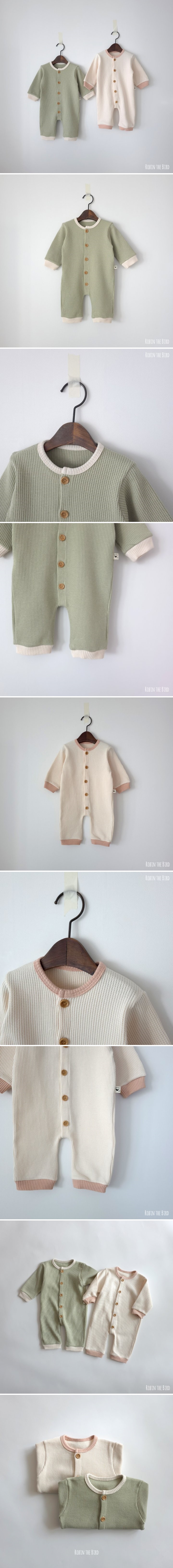 Saerobin - Korean Baby Fashion - #babyfever - Waffle Jumpsuit