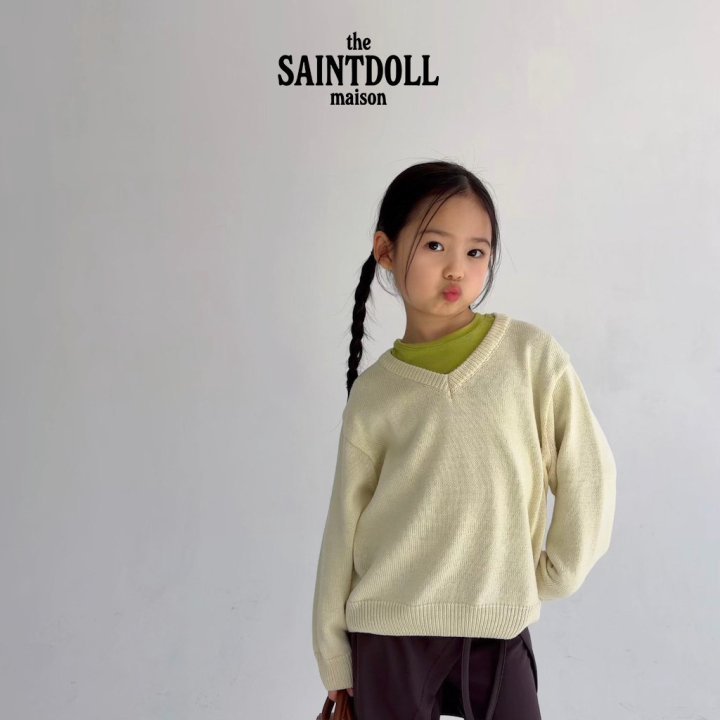Saint Doll - Korean Children Fashion - #designkidswear - V-Neck Sweatshirt - 6