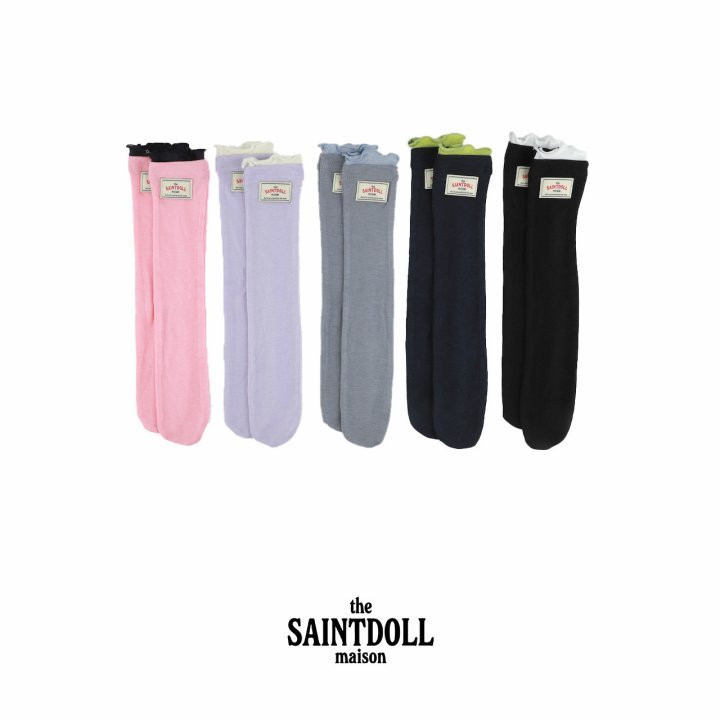 Saint Doll - Korean Children Fashion - #discoveringself - Contrast Knee Socks