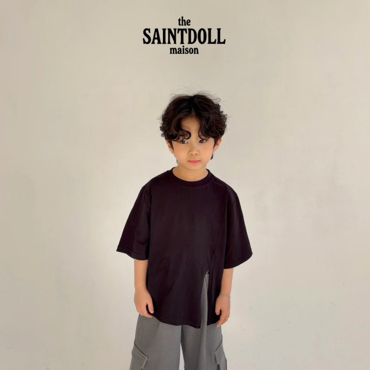 Saint Doll - Korean Children Fashion - #discoveringself - Diagonal Panel Tee - 6