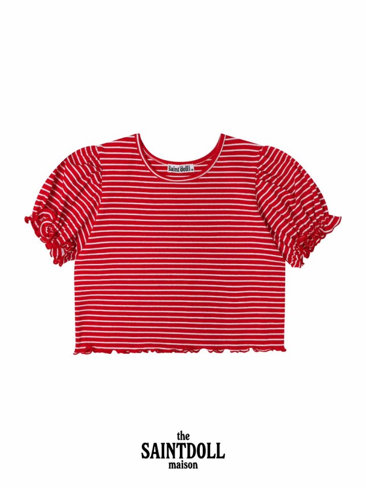 Saint Doll - Korean Children Fashion - #discoveringself - Stripe Puff Tee - 3