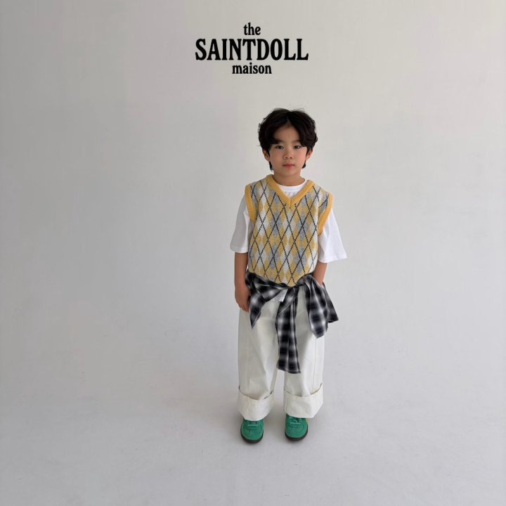 Argyle Knit Vest by Saint Doll for Child - view 11