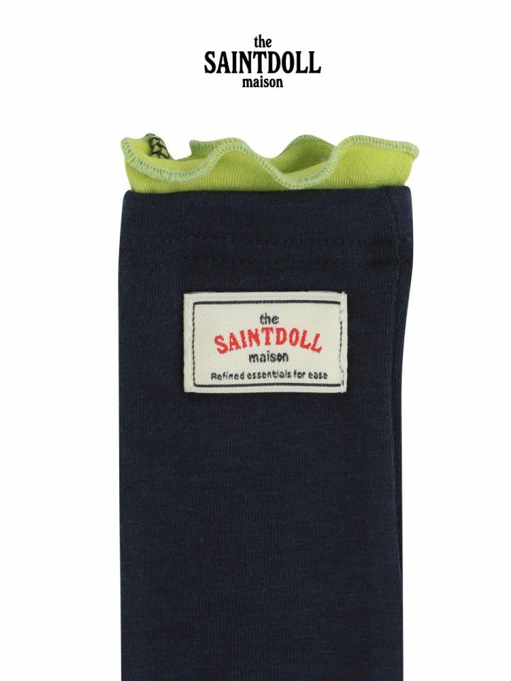 Saint Doll - Korean Children Fashion - #fashionkids - Contrast Knee Socks - 2