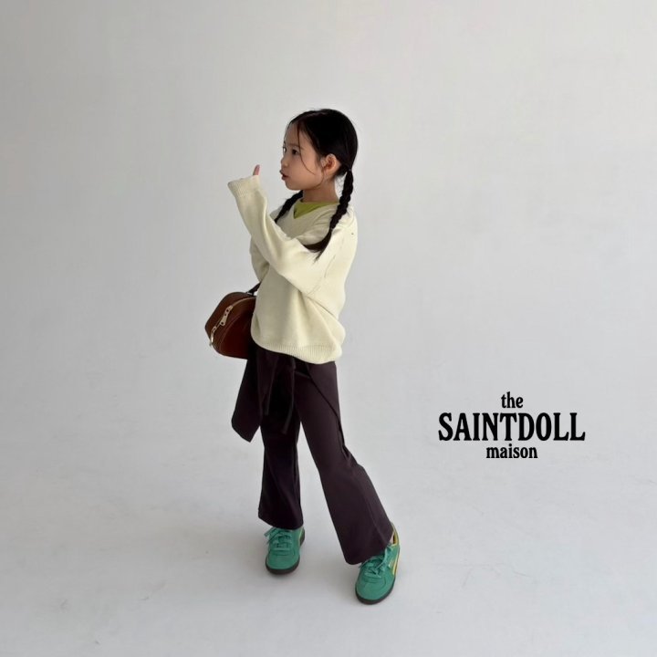 Saint Doll - Korean Children Fashion - #kidsshorts - V-Neck Sweatshirt - 9