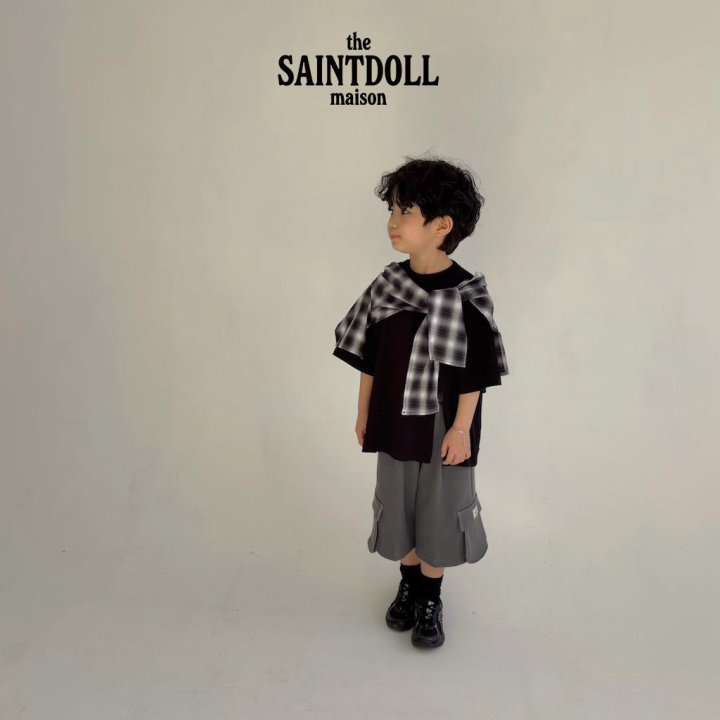 Saint Doll - Korean Children Fashion - #kidsshorts - Diagonal Panel Tee - 8