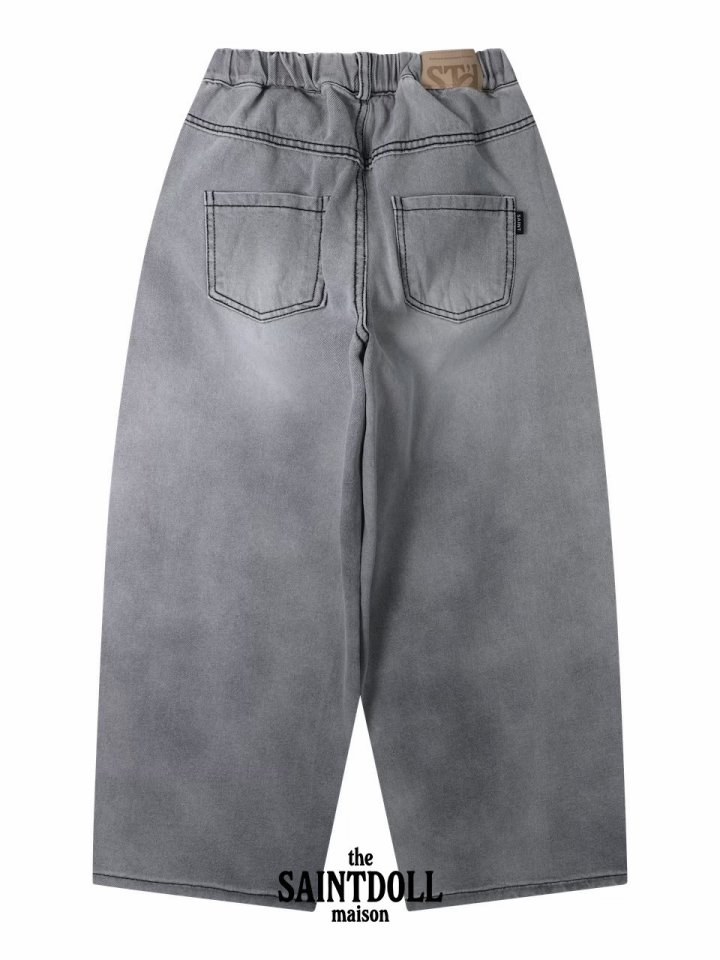 Saint Doll - Korean Children Fashion - #kidsshorts - Cloud Denim Pants - 9