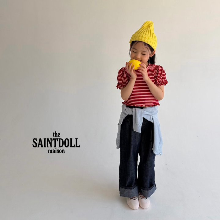Saint Doll - Korean Children Fashion - #kidsshorts - Roll-Up Indigo Pants (Kids) - 5