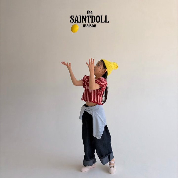Saint Doll - Korean Children Fashion - #kidsstore - Roll-Up Indigo Pants (Kids) - 6