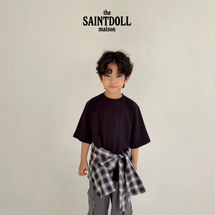 Saint Doll - Korean Children Fashion - #kidzfashiontrend - Diagonal Panel Tee - 10
