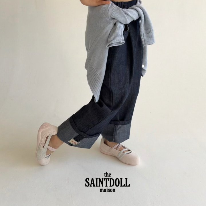 Saint Doll - Korean Children Fashion - #kidzfashiontrend - Roll-Up Indigo Pants (Kids) - 7