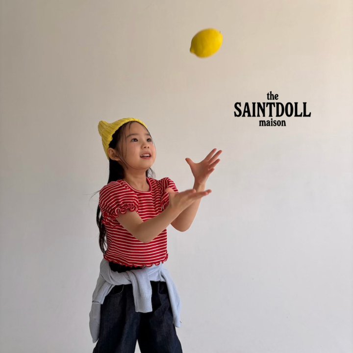 Saint Doll - Korean Children Fashion - #littlefashionista - Stripe Puff Tee - 9