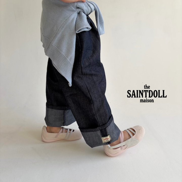 Saint Doll - Korean Children Fashion - #littlefashionista - Roll-Up Indigo Pants (Junior) - 8
