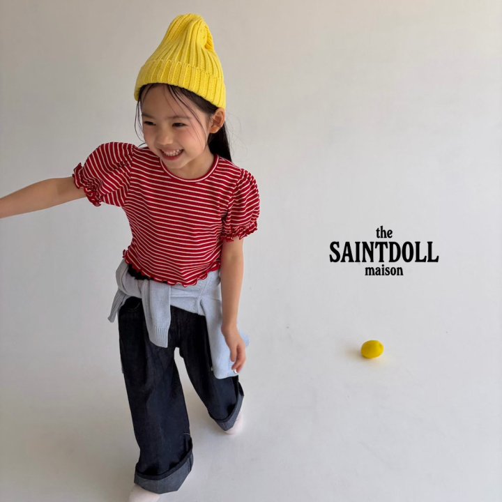 Saint Doll - Korean Children Fashion - #magicofchildhood - Stripe Puff Tee - 10