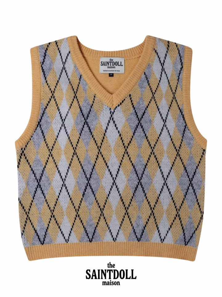 Argyle Knit Vest by Saint Doll for Child - view 2