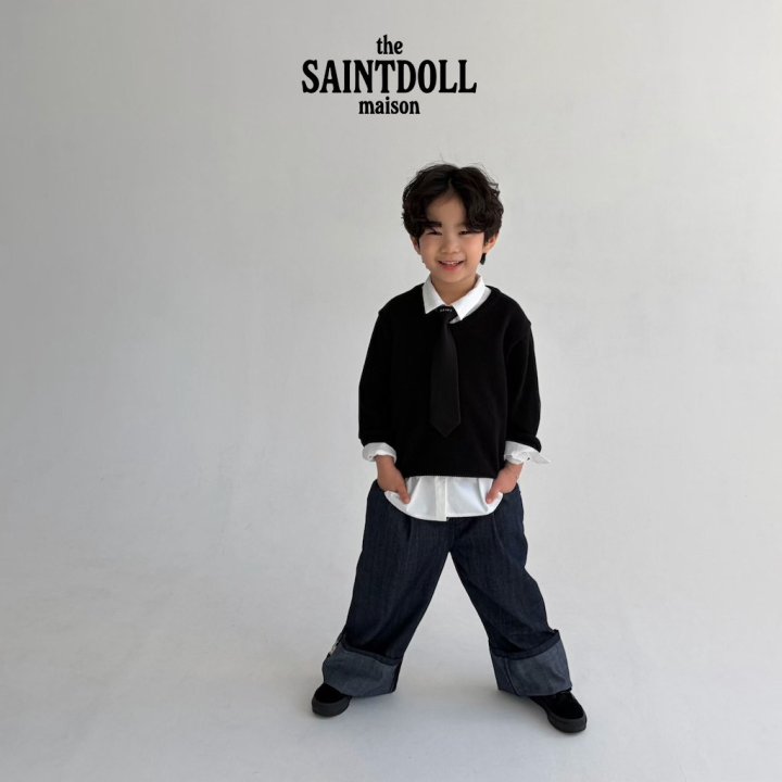 Saint Doll - Korean Children Fashion - #minifashionista - Roll-Up Indigo Pants (Junior) - 10
