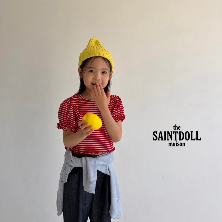 Saint Doll - Korean Children Fashion - #prettylittlegirls - Stripe Puff Tee - 12