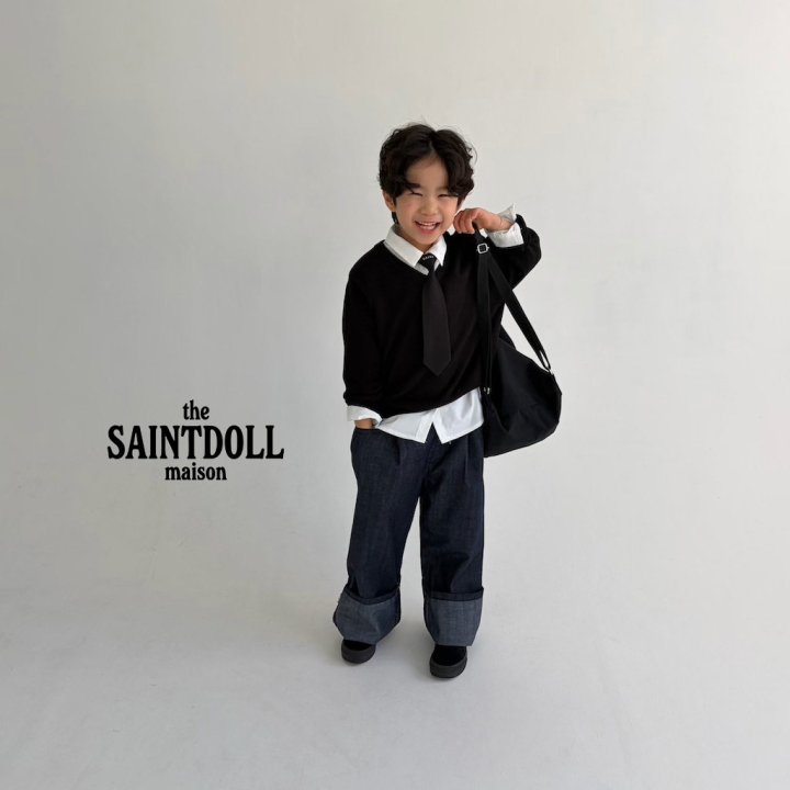 Saint Doll - Korean Children Fashion - #prettylittlegirls - Roll-Up Indigo Pants (Kids) - 12