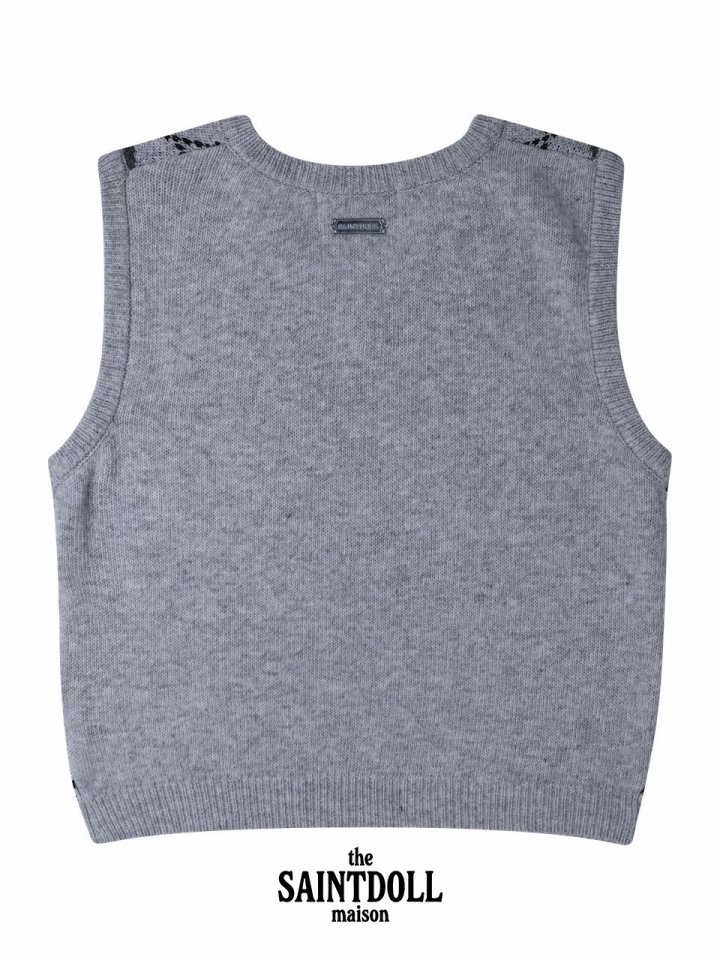 Argyle Knit Vest by Saint Doll for Child - view 6