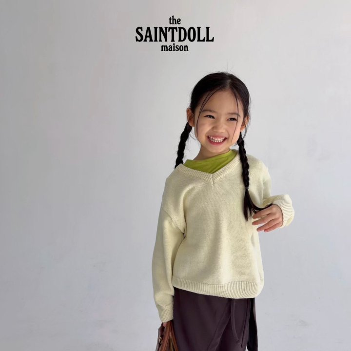 Saint Doll - Korean Children Fashion - #stylishchildhood - V-Neck Sweatshirt - 3
