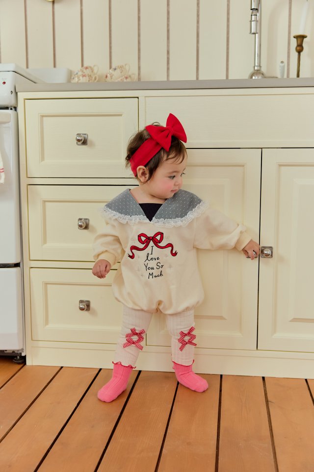 Sera - Korean Baby Fashion - #babyboutique - Bebe Check Ribbon Leggings