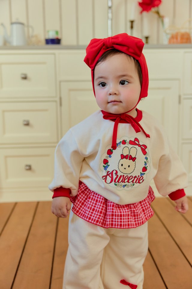 Sera - Korean Baby Fashion - #babyboutiqueclothing - Bebe Strawberry Check Frill Set - 8