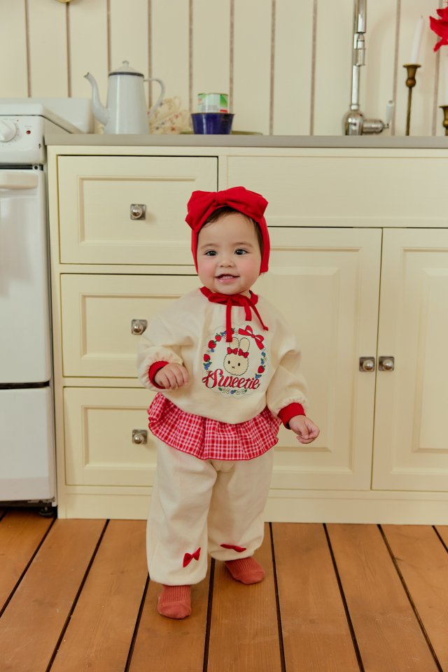 Sera - Korean Baby Fashion - #babyfashion - Bebe Strawberry Check Frill Set - 10