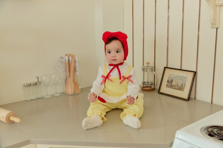 Sera - Korean Baby Fashion - #babyfashion - Bebe Amy Heart Top Bottom Set - 8