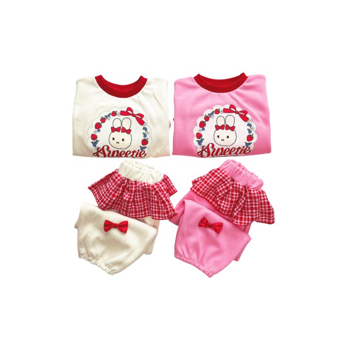 Sera - Korean Baby Fashion - #babyfever - Bebe Strawberry Check Frill Set - 11