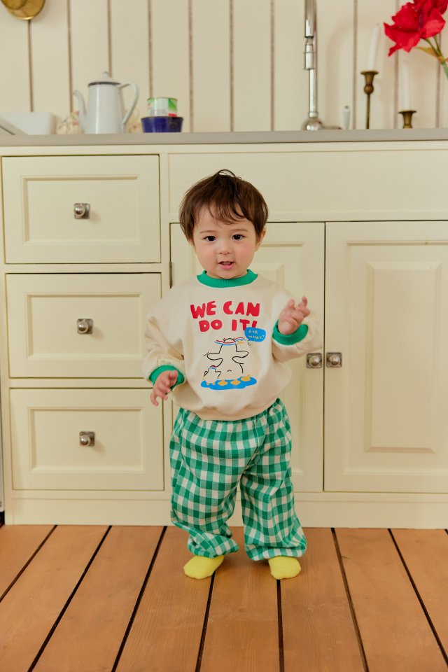 Sera - Korean Baby Fashion - #babyfever - Bebe Do-It Check Pants Set - 5