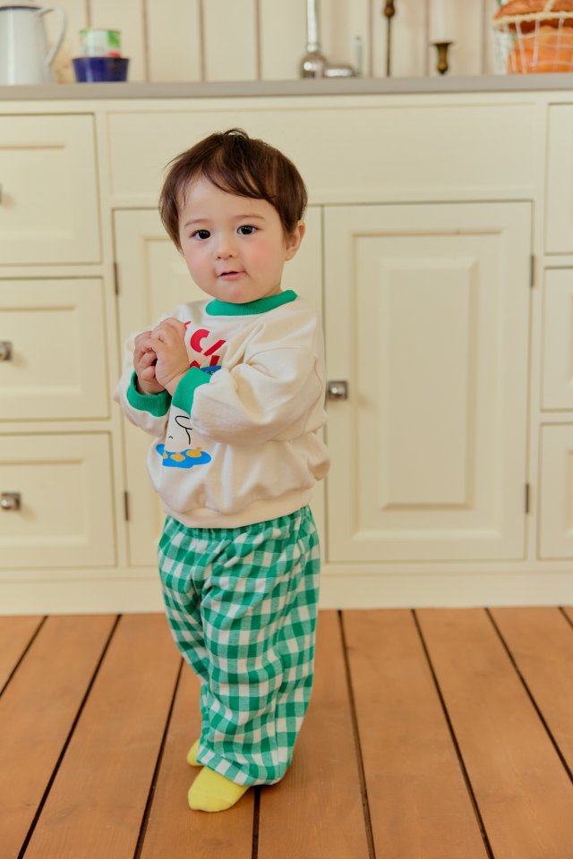Sera - Korean Baby Fashion - #babygirlfashion - Bebe Do-It Check Pants Set - 6