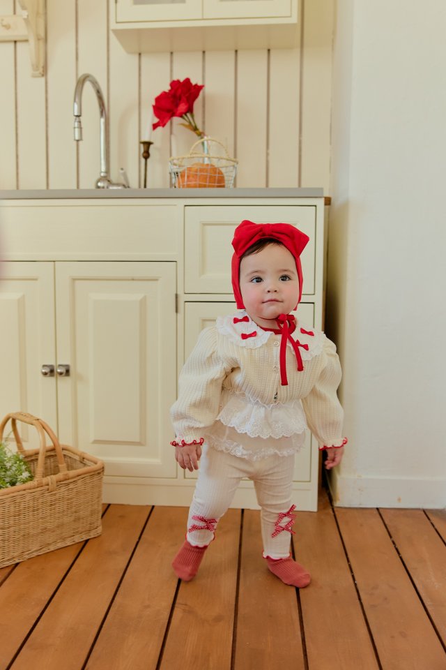 Sera - Korean Baby Fashion - #babylifestyle - Bebe Check Ribbon Leggings - 8