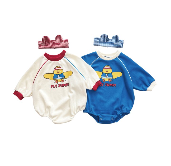 Sera - Korean Baby Fashion - #babyoninstagram - Bebe Fly Chick Suit (Hairband Set) - 11