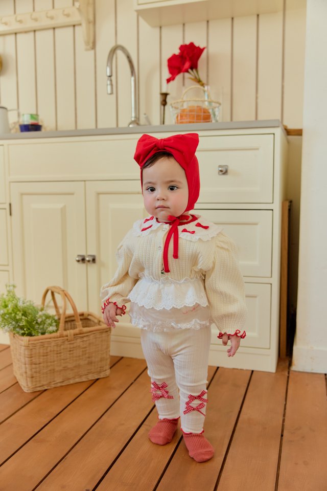 Sera - Korean Baby Fashion - #babyootd - Bebe Check Ribbon Leggings - 10