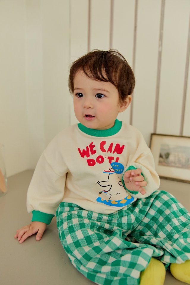 Sera - Korean Baby Fashion - #babyootd - Bebe Do-It Check Pants Set - 9