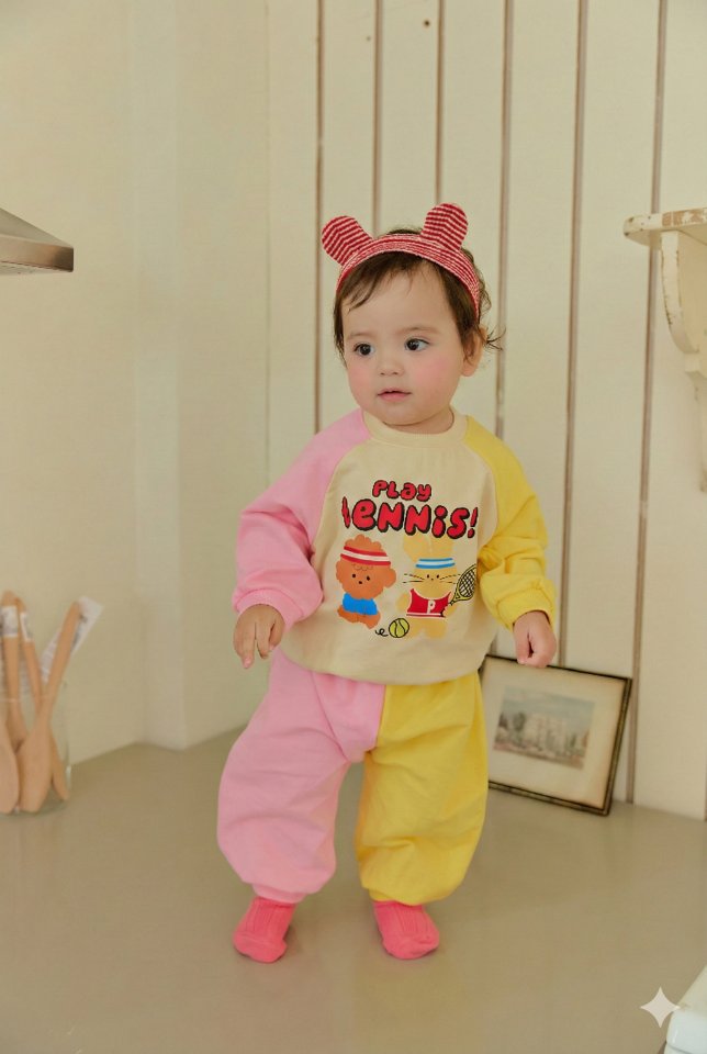 Sera - Korean Baby Fashion - #babyoninstagram - Bebe Ice Cream Top Bottom Set - 4