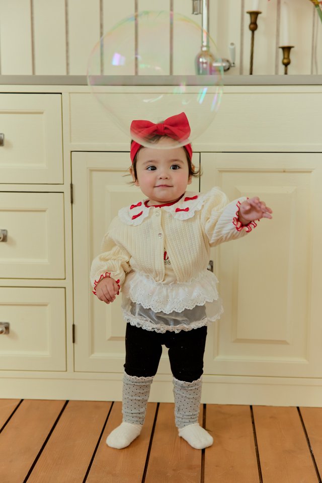 Sera - Korean Baby Fashion - #babyoutfit - Bebe Dot Color-Block Leggings