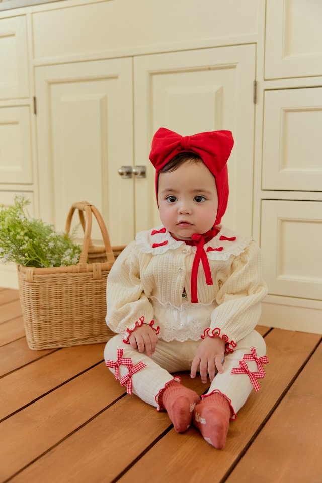 Sera - Korean Baby Fashion - #babyoutfit - Bebe Petite Collar Cardigan - 9